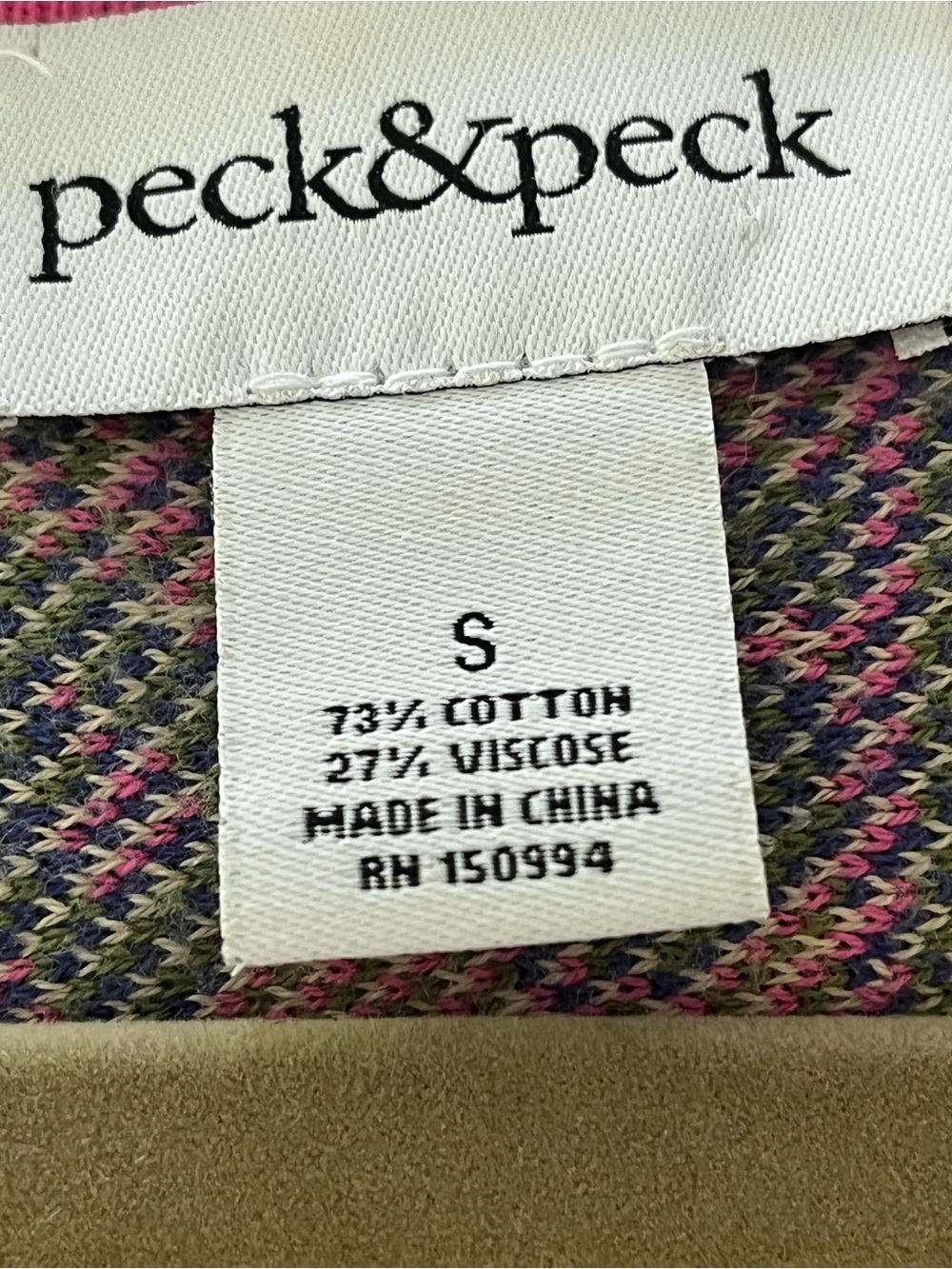 Peck & Peck Boho Royal Blue Mustard Yellow Pink Floral Open Cardigan Size Small - Picture 11 of 12